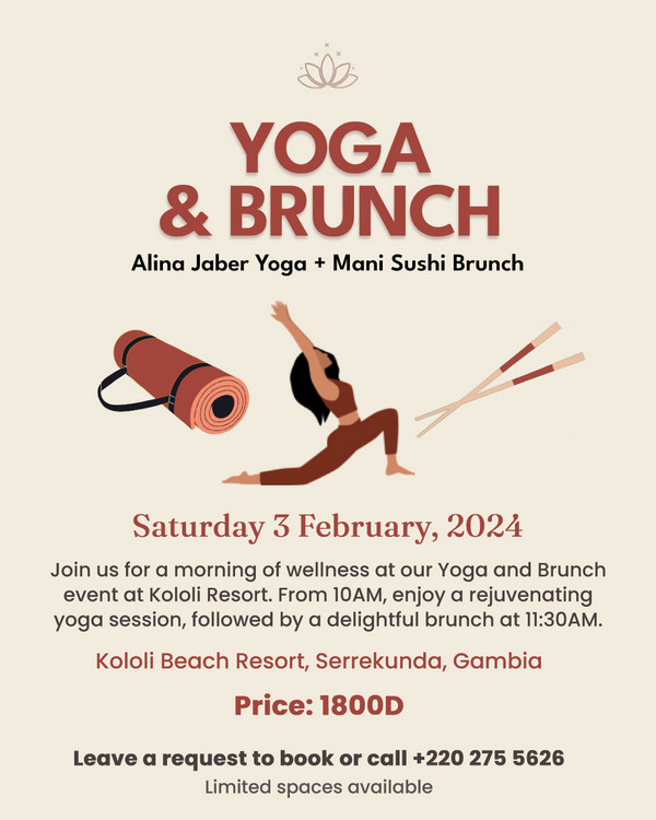 Yoga Brunch in Gambia West Africa with Alina Jaber Mobile